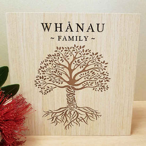 Whanau Family LED Block (approx. 15x15x4cm)