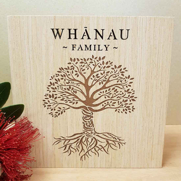 Whanau Family LED Block (approx. 15x15x4cm)