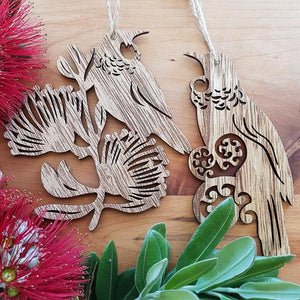 Native NZ Bird Hanging (assorted approx. 13x6cm MDF)