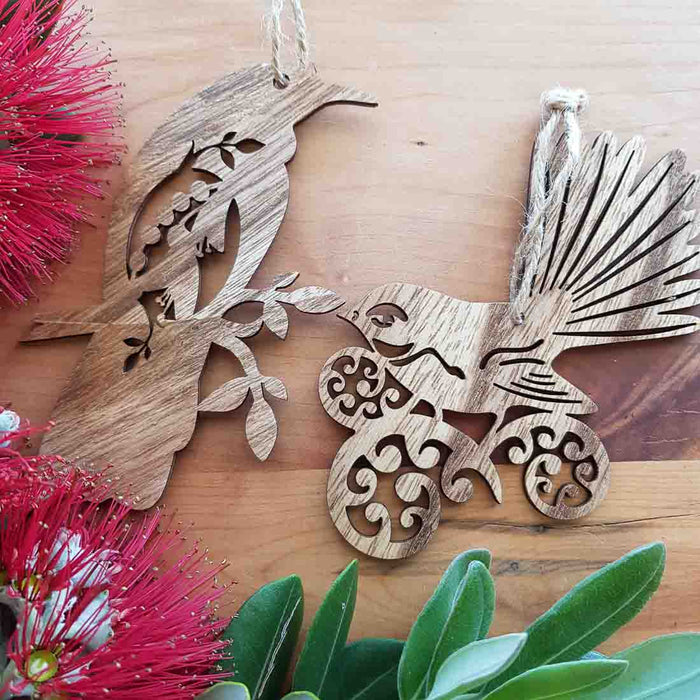 Native NZ Bird Hanging (assorted approx. 13x6cm MDF)