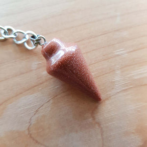 Gold Sandstone Pendulum Keyring