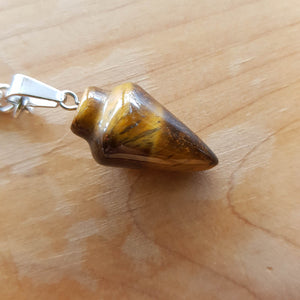 Gold Tigers Eye Pendulum Keyring