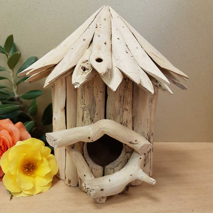 Driftwood Birdhouse Wall Mounted (approx. 21x21x12cm)