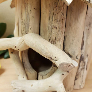 Driftwood Birdhouse Wall Mounted (approx. 21x21x12cm)