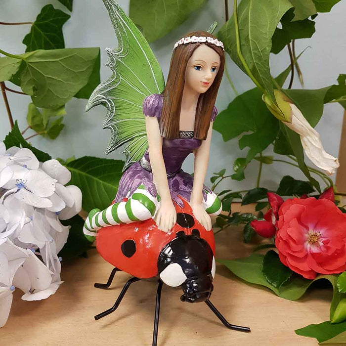 Fairy on Ladybug (approx. 17 x 7cm)