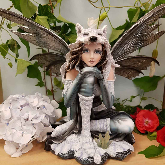 Wolf Fairy (approx. 45.5x21x29.5cm this one has a broken wing tip which we have glued back on and discounted normally $145).