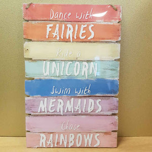 Dance With Fairies Plaque (approx. 30x20cm)
