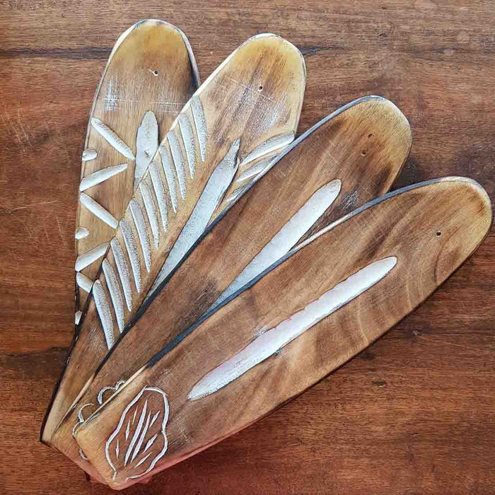 Mangowood Surf Board Incense Holder (assorted approx. 25.5x7cm)