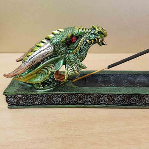 Green Dragon Incense Holder (approx. 32 x8.5cm)