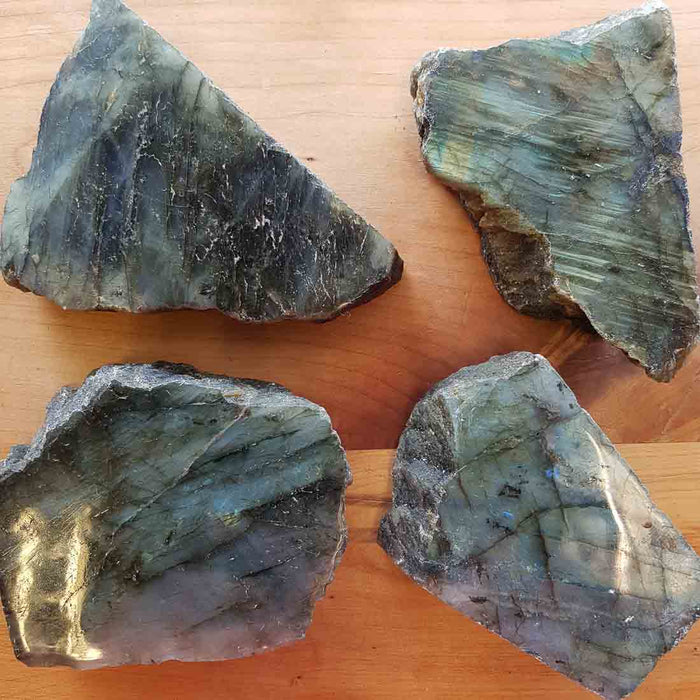 Labradorite Partially Polished Slab (assorted. approx. 5-10.5x3.6-5.6x1.5-3.1cm)