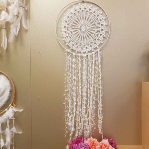 White Starburst Dream Catcher (approx. 33cm diameter)