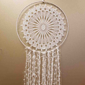 White Starburst Dream Catcher (approx. 33cm diameter)