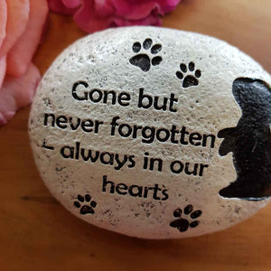 No Longer By My Side Dog with Halo Memorial (4 assorted approx. 9x7x3.5cm)
