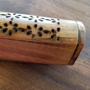 Wooden Incense Holder with Pull out Drawer (approx. 31x5x6cm)