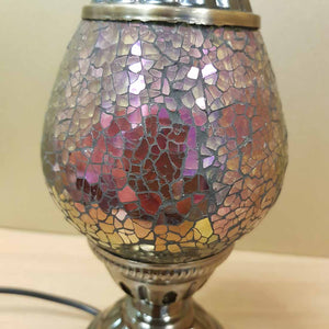 Orange & Green Turkish Style Mosaic Lamp (egg shaped approx. 26cm)