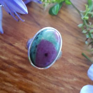 Ruby in Zoisite Ring set in Sterling Silver.