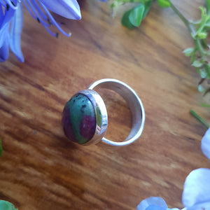 Ruby in Zoisite Ring set in Sterling Silver.