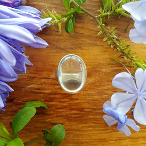 Clear Quartz Ring set in Sterling Silver