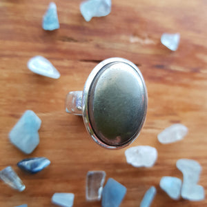 Pyrite Ring set in Sterling Silver