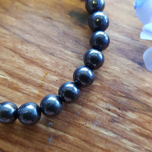 Shungite Bracelet (assorted. approx. 8mm round beads)