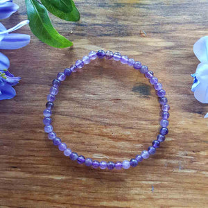 Amethyst Bracelet 4mm beads