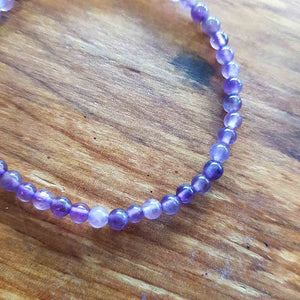 Amethyst Bracelet 4mm beads