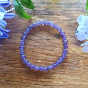 Amethyst bracelet 6mm beads