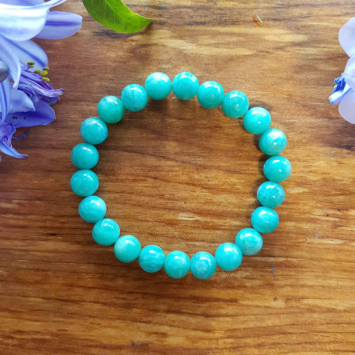 Amazonite Bracelet (assorted. approx. 8mm round beads)