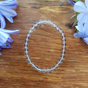 Clear Quartz Bracelet (assorted. approx. 8mm round beads)