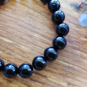 Black Onyx Ball Bracelet (beads 10mm)