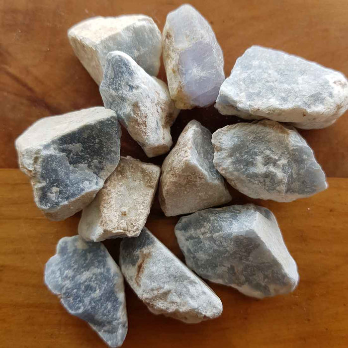 Angelite Rough Rock. (assorted. approx. 3-5x2.5-3.5cm)