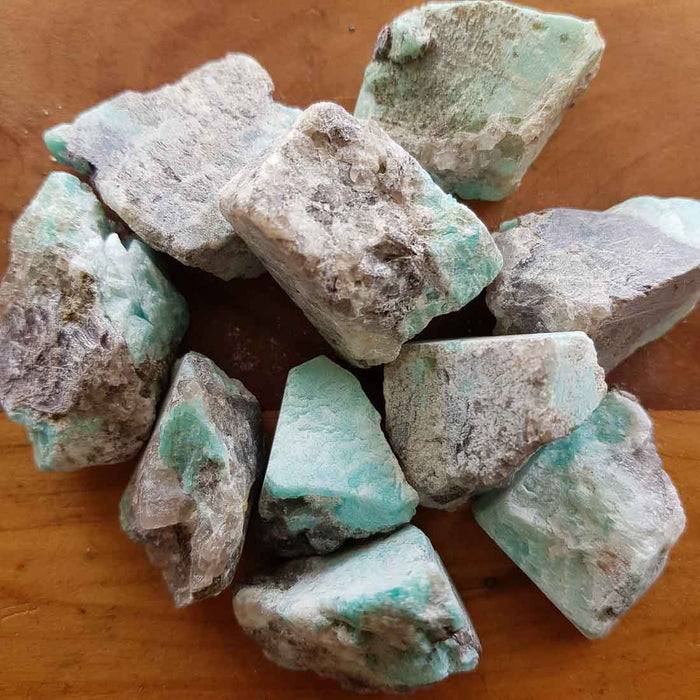 Amazonite Rough Rock (assorted. approx. 2.5-5x1.7-3.2cm)