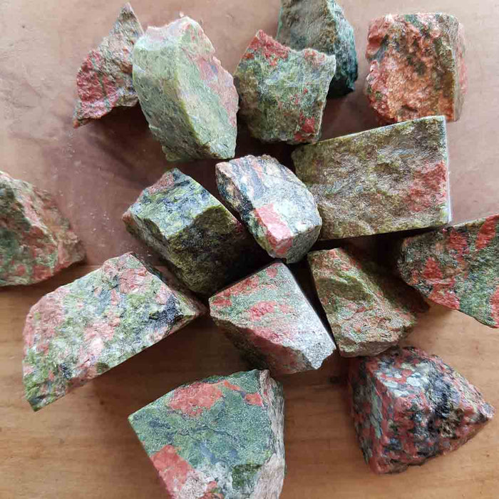 Unakite Rough Rock (approx. 1-3cm)