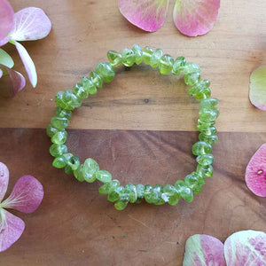 Peridot Nugget Bracelet.