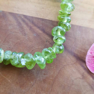 Peridot Nugget Bracelet.