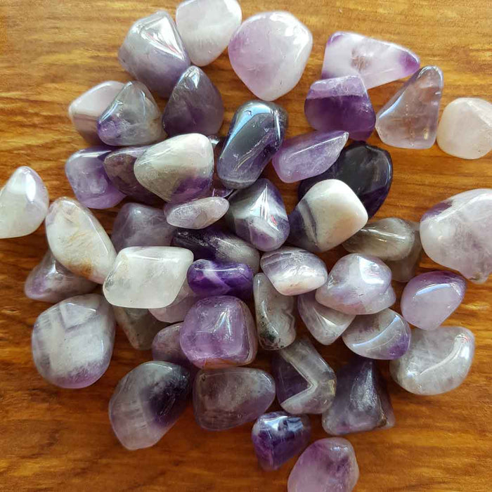 Chevron Amethyst Tumble (tiny & assorted with a lot of variation in size)