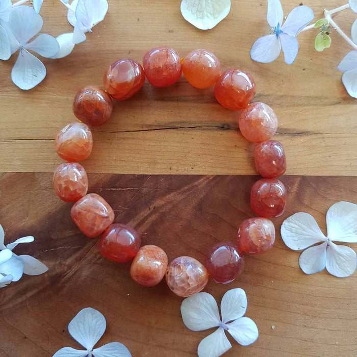 Fire Agate Chunky Nugget Bracelet. (assorted)