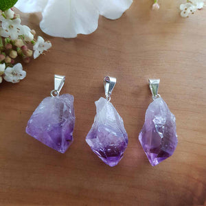 Amethyst Natural Point Pendant