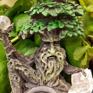 Green Man with Book Tealight Candle Holder (assorted. approx. 14x10x11cm)