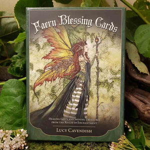 Faery Blessing Oracle Cards END OF LINE OPEN DECK (healing gifts and shining treasures from the realm of enchantment. 45 cards and guide book)