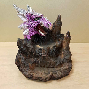 Purple Dragon Backflow Incense Burner. (approx. 13x12x11cm)