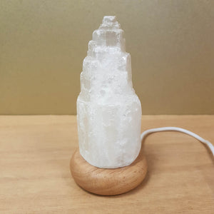 Selenite Skyline LED USB Lamp (changes colour assorted approx. 13x6cm)