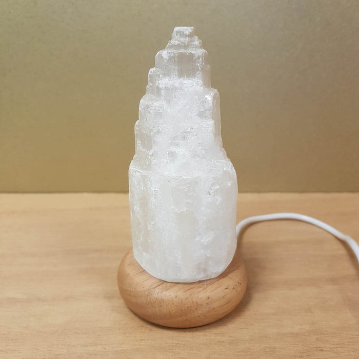 Selenite Skyline LED USB Lamp (changes colour assorted approx. 10x5cm)