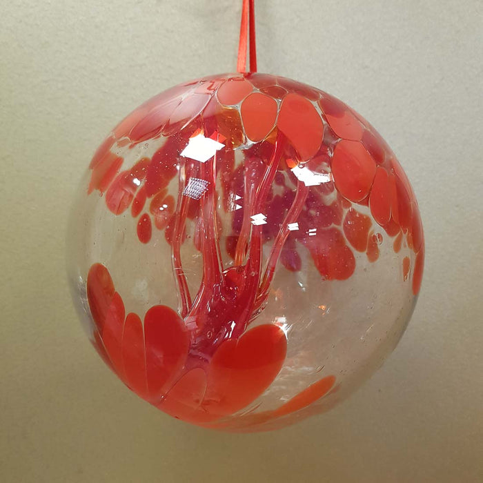 Red Hand Crafted Spirit Ball (glass. approx. 15cm)