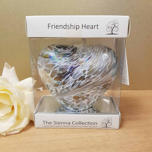 Pastel Silver Hand Crafted Friendship Heart. (approx. 12cm)
