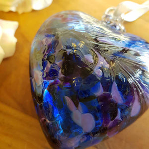 Purple & Blue Hand Crafted Friendship Heart (8cm)