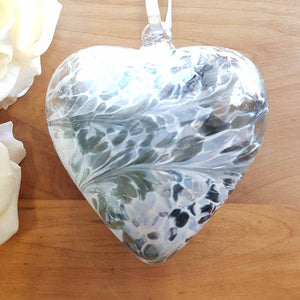 Pastel Silver Hand Crafted Friendship Heart. (approx. 12cm)