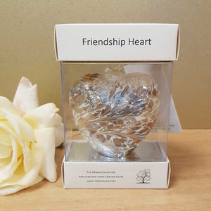 Pastel Gold Hand Crafted Friendship Heart. (8cm)