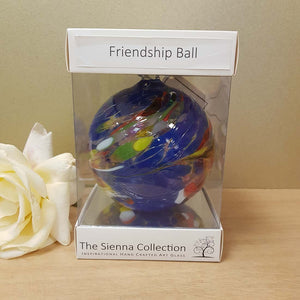 Shades of Blue Friendship Ball (10cm glass)