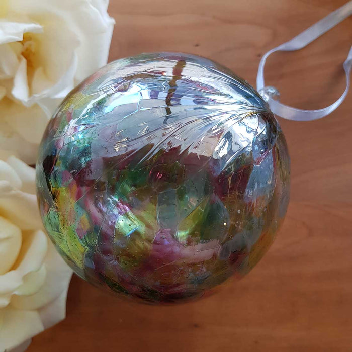 Hummingbird Hand Crafted Feather Ball (glass. approx. 10cm)